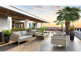 704016 Frais Outdoor Loveseat Gray
