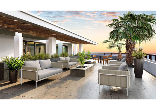 704016 Frais Outdoor Loveseat Gray