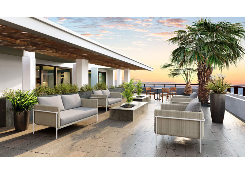 704016 Frais Outdoor Loveseat Gray