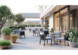 704008 Horizon Outdoor Dining Chair (Set Of 2) Gray