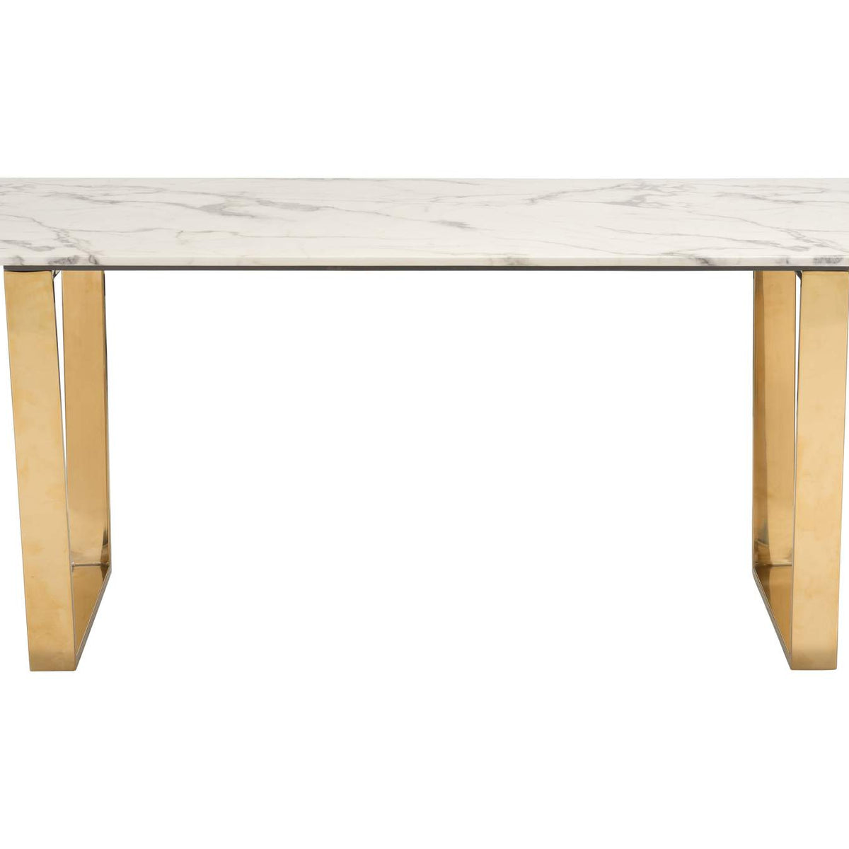 100652 Atlas Dining Table White & Gold