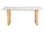 100652 Atlas Dining Table White & Gold