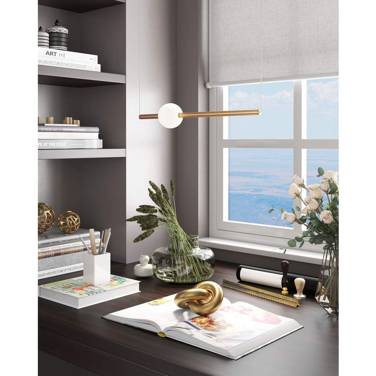 56108 Adeo Ceiling Lamp Brass