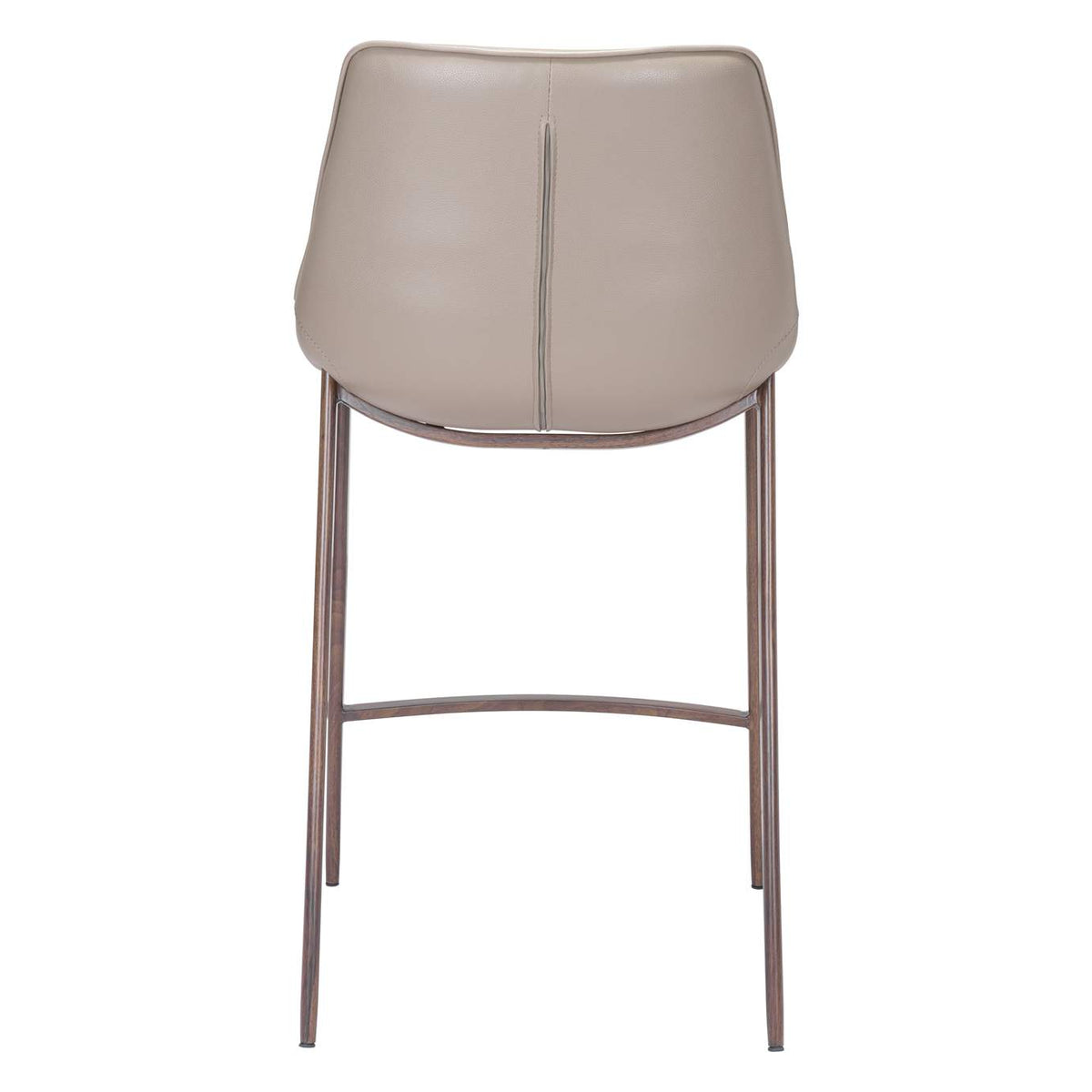 101410 Magnus Counter Stool (Set Of 2) Brown & Walnut
