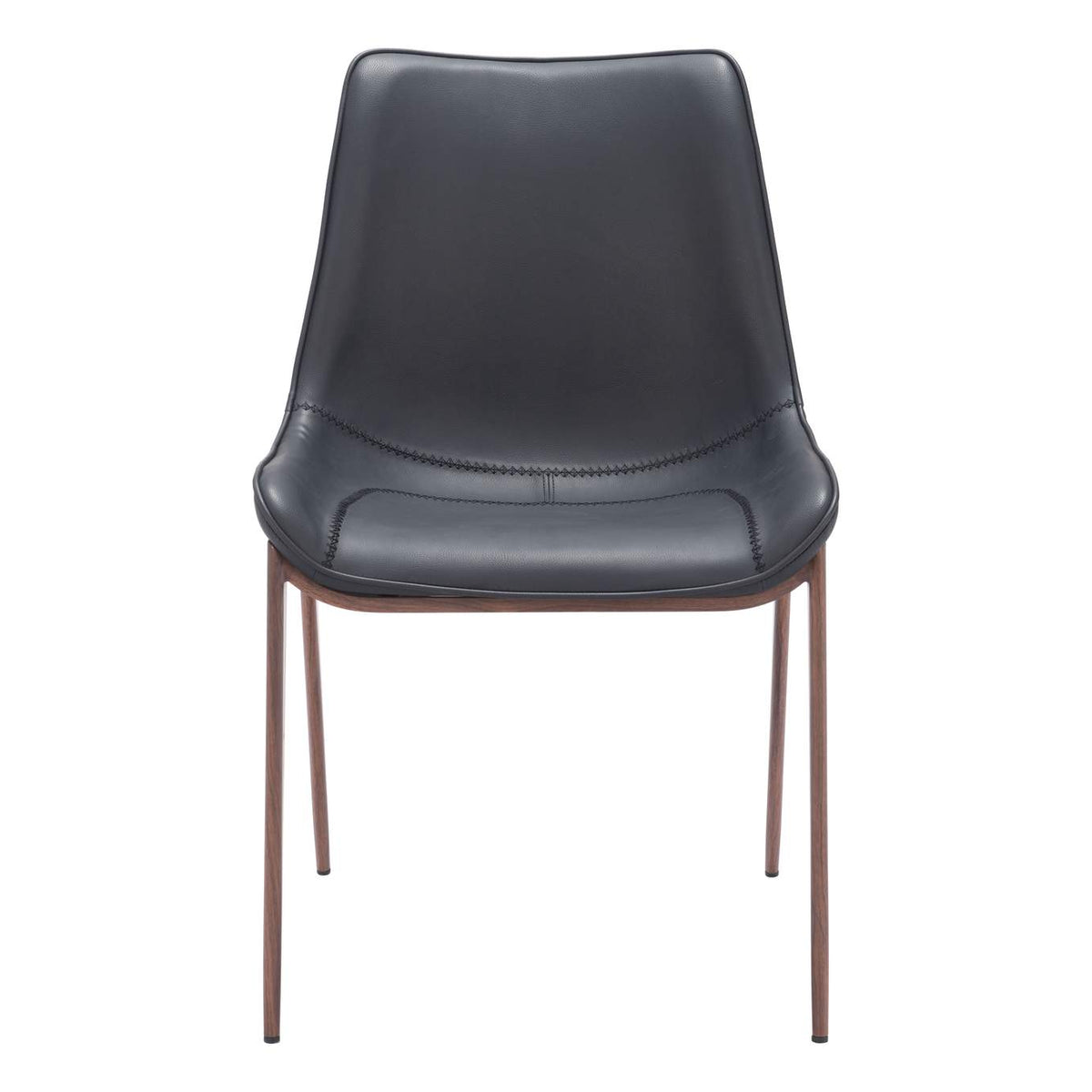 109933 Magnus Dining Chair (Set Of 2) Black & Walnut
