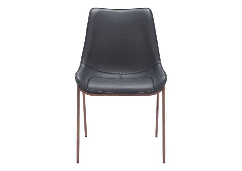 109933 Magnus Dining Chair (Set Of 2) Black & Walnut