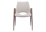 101696 Desi Dining Chair (Set Of 2) Beige & Walnut