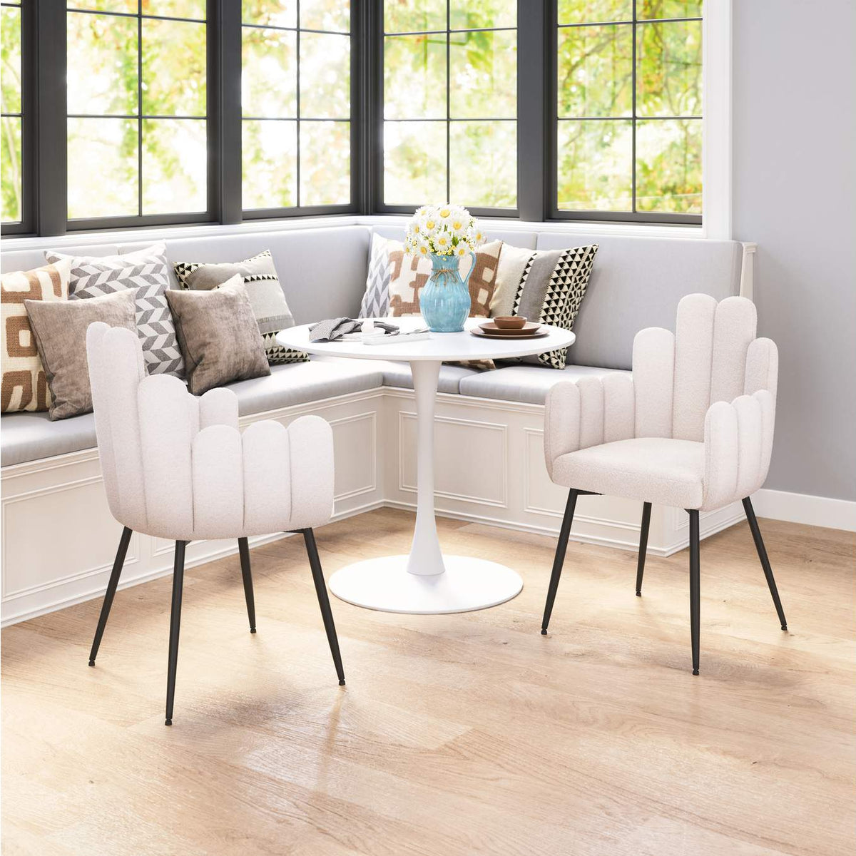 109657 Noosa Dining Chair (Set Of 2) Ivory