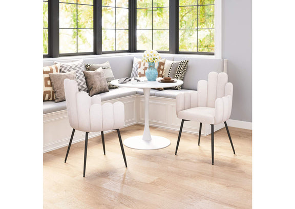 109657 Noosa Dining Chair (Set Of 2) Ivory