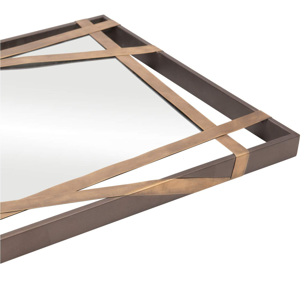 A12255 Tolix Mirror Antique Gold & Black