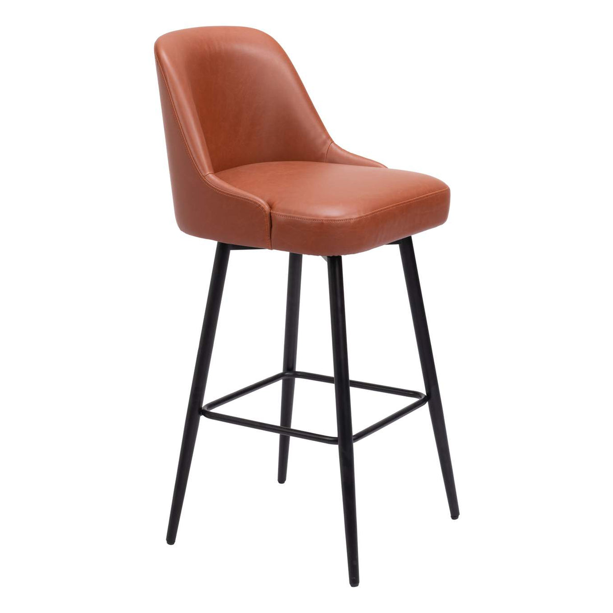 109974 Keppel Swivel Barstool Brown