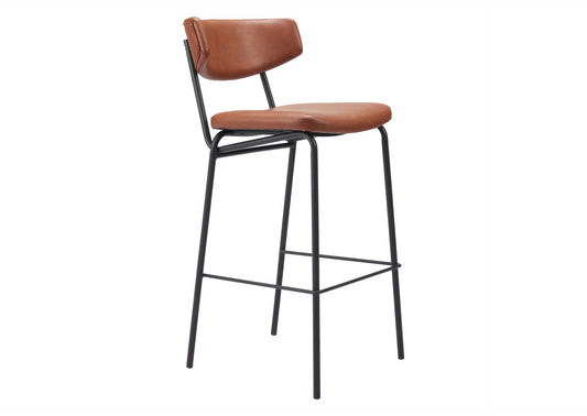 110260 Charon Barstool (Set Of 2) Vintage Brown