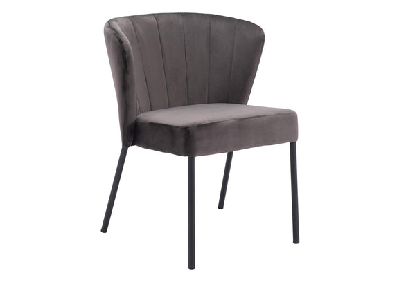 109679 Aimee Dining Chair (Set Of 2) Gray