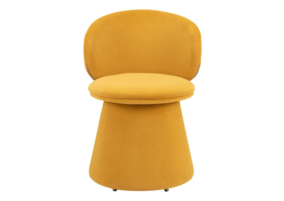 110203 Oblic Swivel Dining Chair Orange