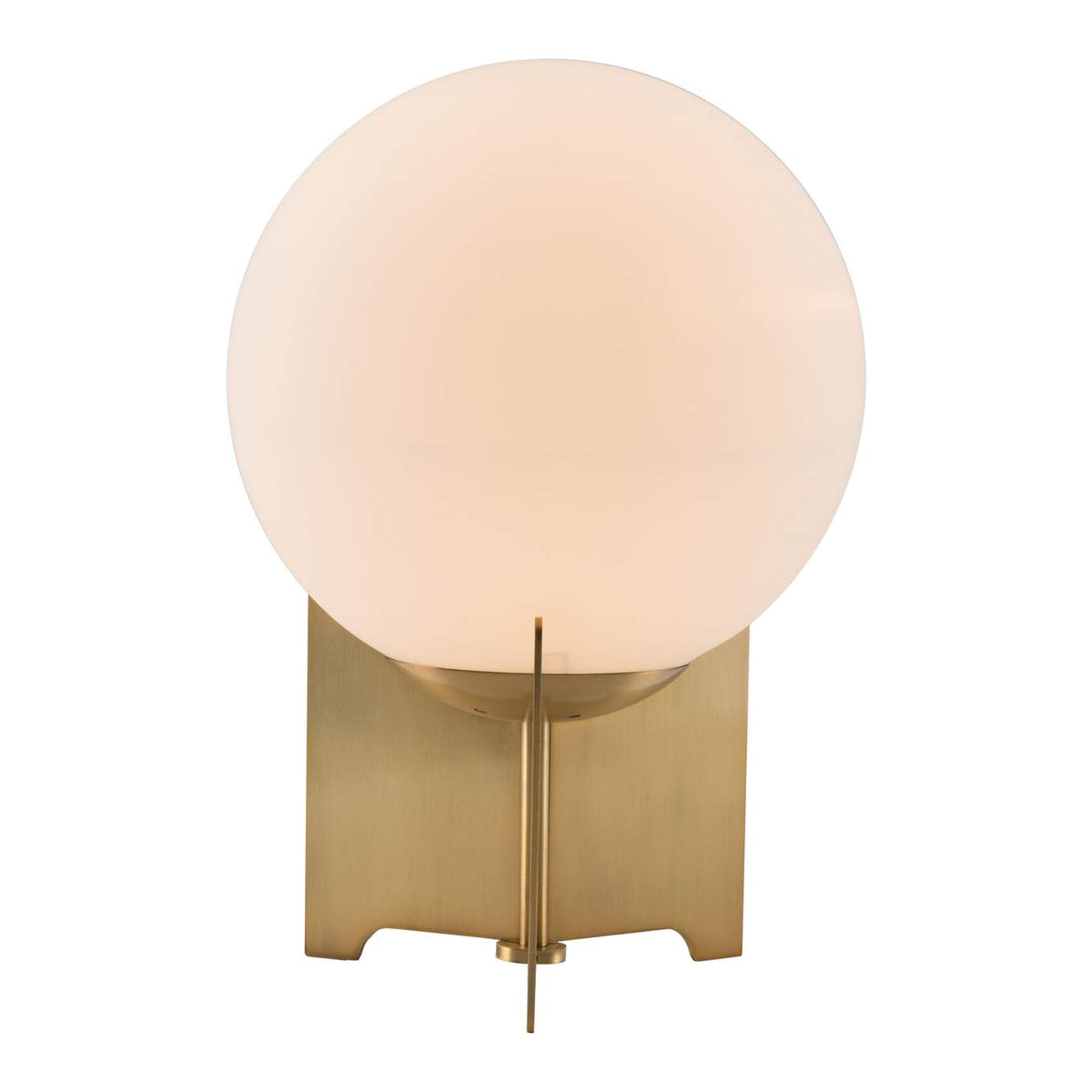 56049 Pearl Table Lamp White & Brass