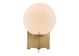56049 Pearl Table Lamp White & Brass
