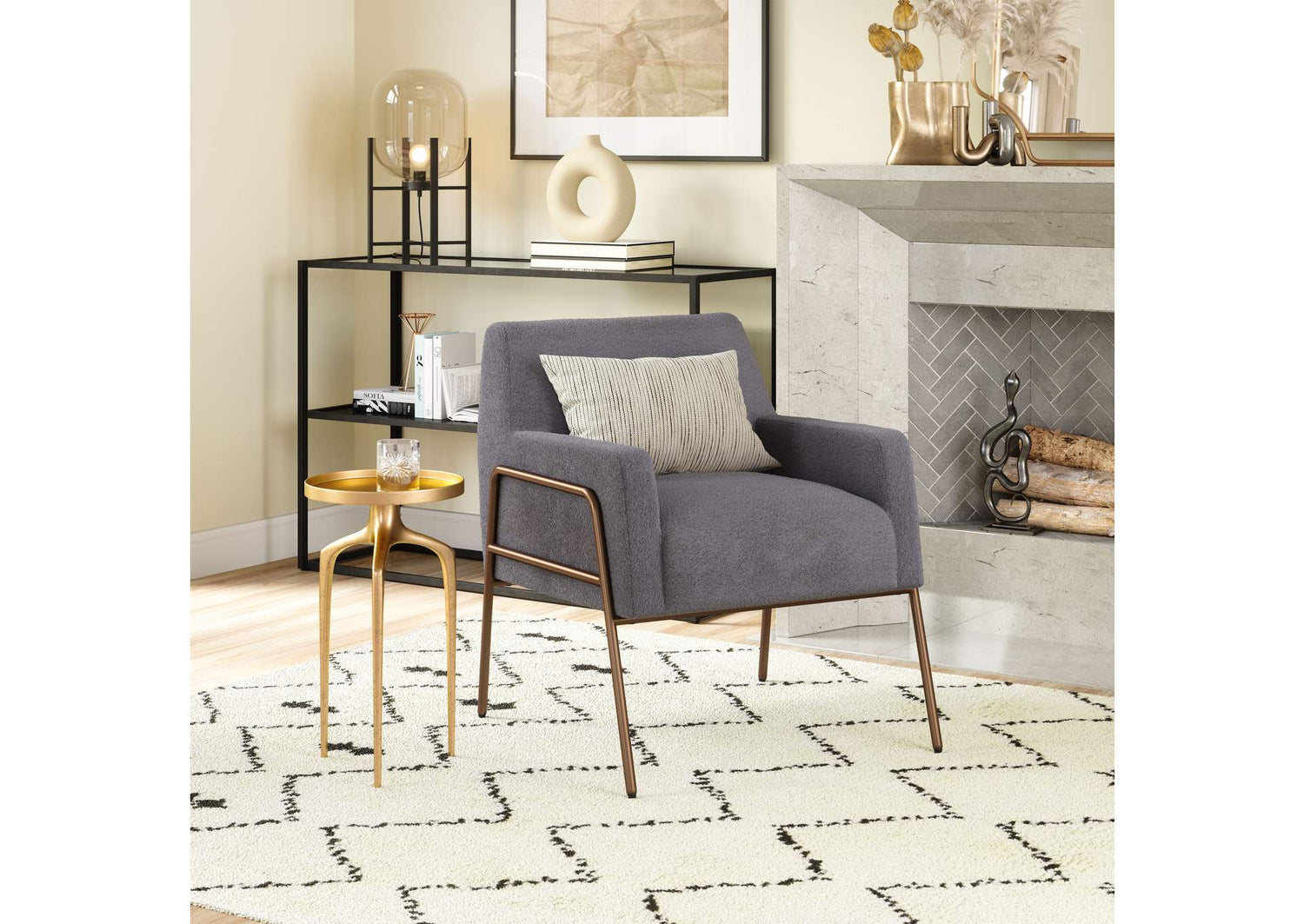 109525 Charleston Accent Chair Gray