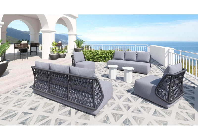704024 Mekan Outdoor Accent Chair Gray