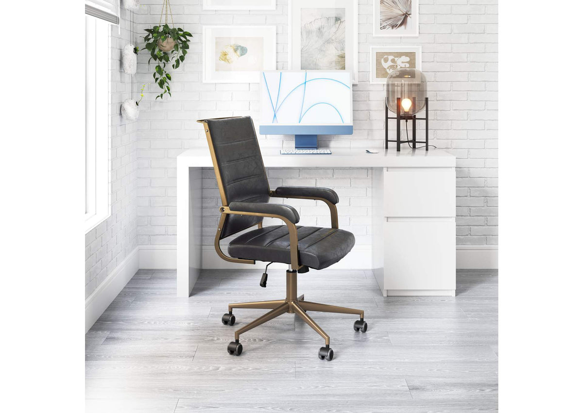 109021 Auction Office Chair Vintage Black