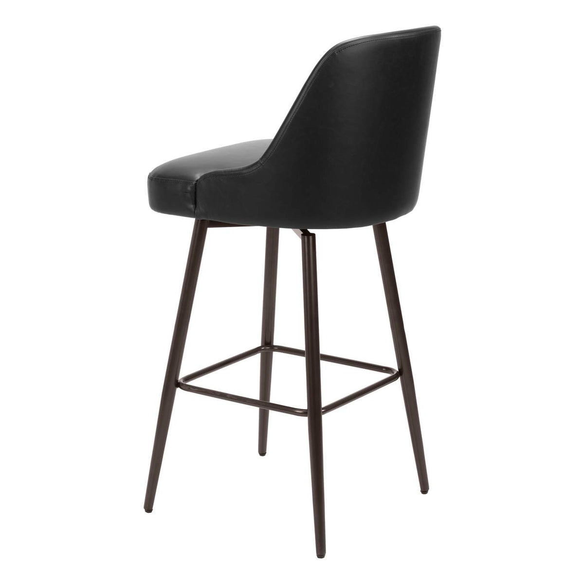 109975 Keppel Swivel Barstool Black & Bronze