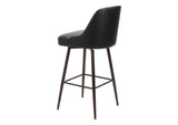 109975 Keppel Swivel Barstool Black & Bronze