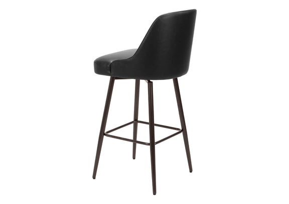 109975 Keppel Swivel Barstool Black & Bronze
