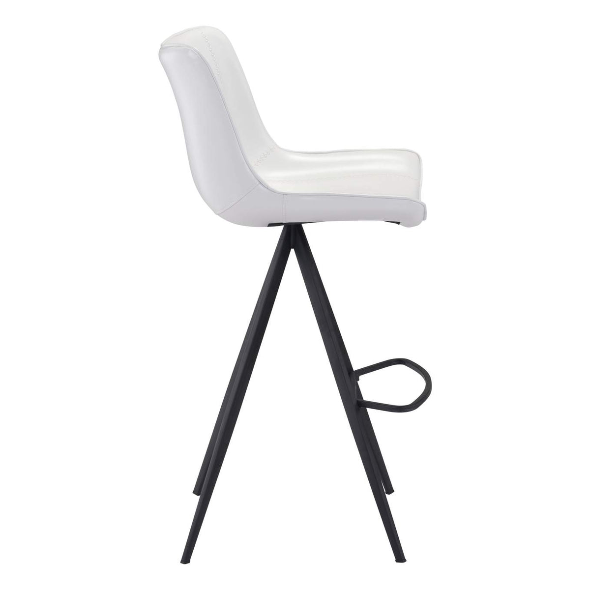 101287 Aki Barstool (Set Of 2) White & Black