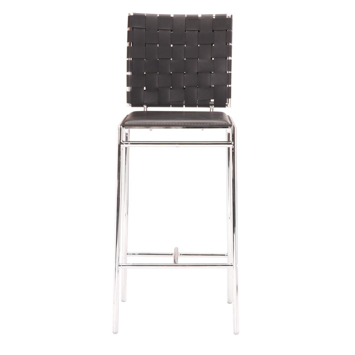 333062 Criss Cross Counter Stool (Set Of 2) Black