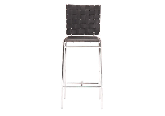 333062 Criss Cross Counter Stool (Set Of 2) Black