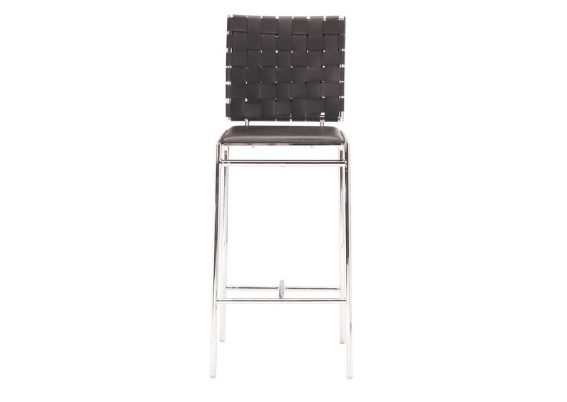 333062 Criss Cross Counter Stool (Set Of 2) Black