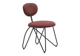 110018 Novi Dining Chair (Set Of 2) Maroon Brown