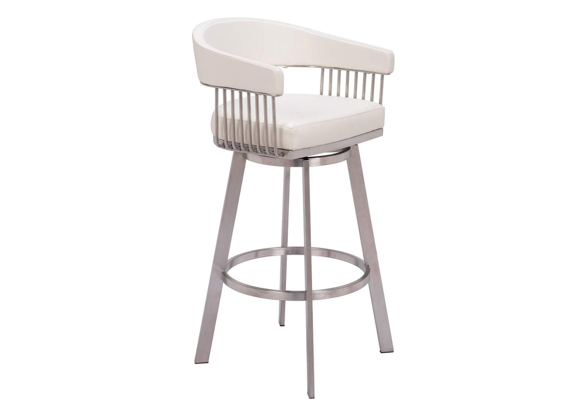 110046 Bantry Swivel Barstool White