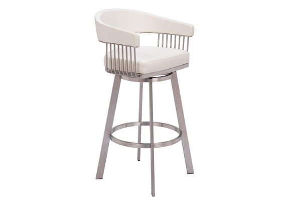 110046 Bantry Swivel Barstool White