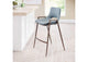 101692 Desi Counter Stool (Set Of 2) Azure Gray & Walnut