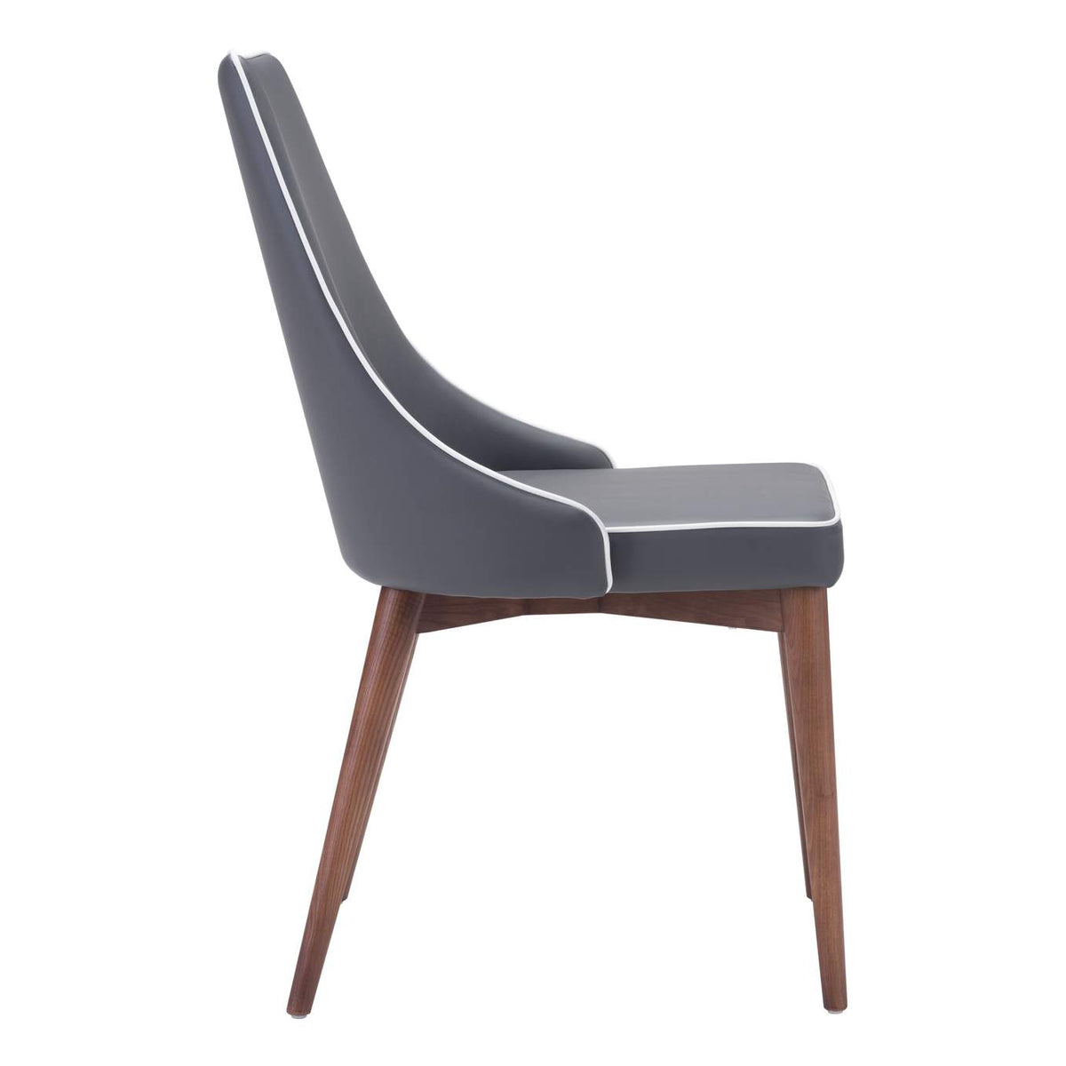 100278 Moor Dining Chair (Set Of 2) Dark Gray