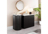 109921 Ormara Console Table Set (2-Piece) White & Black