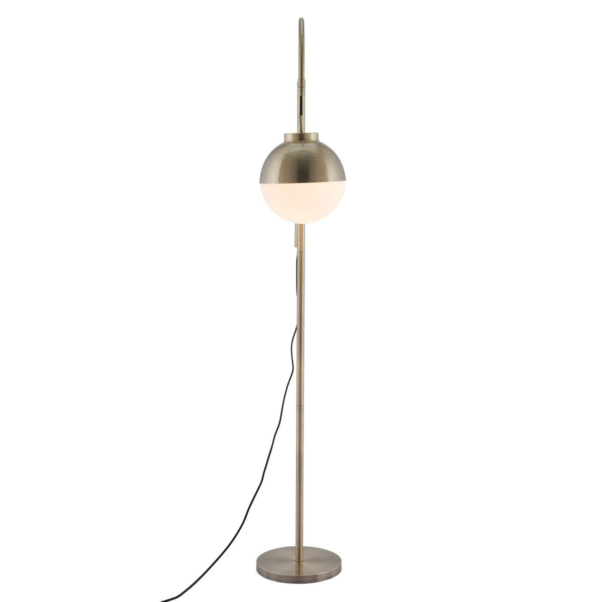 56053 Waterloo Floor Lamp White & Bronze