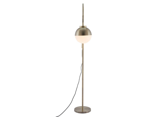 56053 Waterloo Floor Lamp White & Bronze