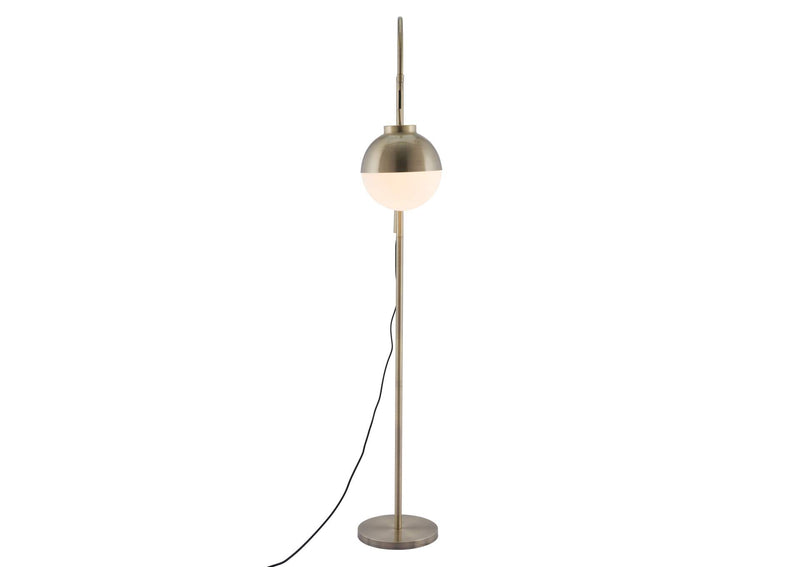 56053 Waterloo Floor Lamp White & Bronze
