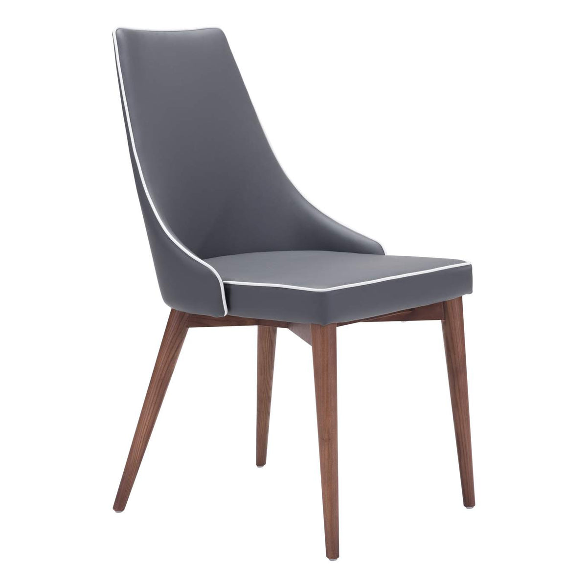 100278 Moor Dining Chair (Set Of 2) Dark Gray