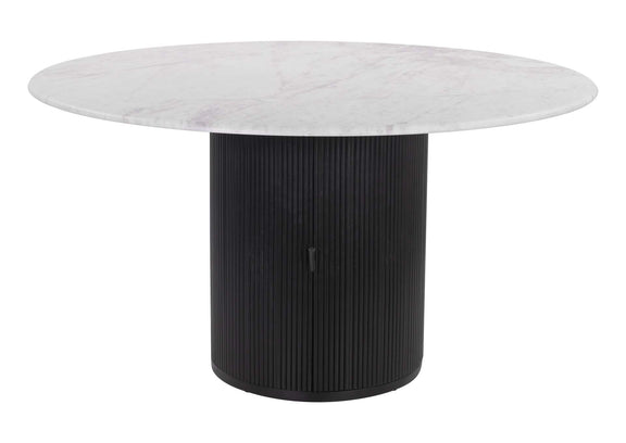 110140 Izola Dining Table White & Black