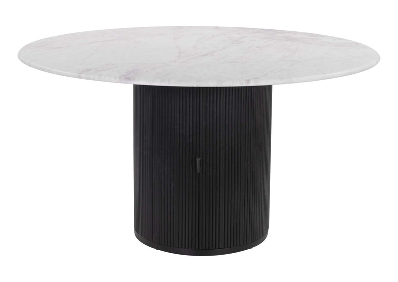 110140 Izola Dining Table White & Black