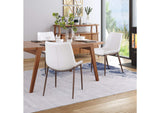 101273 Magnus Dining Chair (Set Of 2) White & Walnut