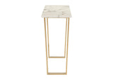 100654 Atlas Console Table White & Gold