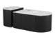 109920 Ormara Coffee Table Set (2-Piece) White & Black