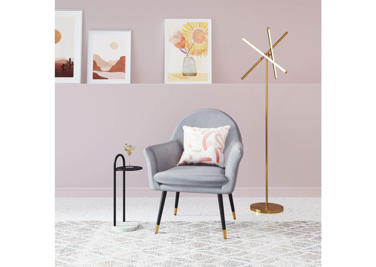 56140 Garza Floor Lamp Brass
