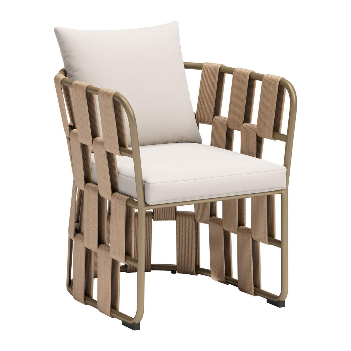 704012 Quadrat Outdoor Dining Chair White
