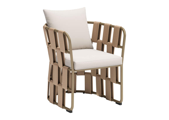 704012 Quadrat Outdoor Dining Chair White