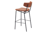110260 Charon Barstool (Set Of 2) Vintage Brown