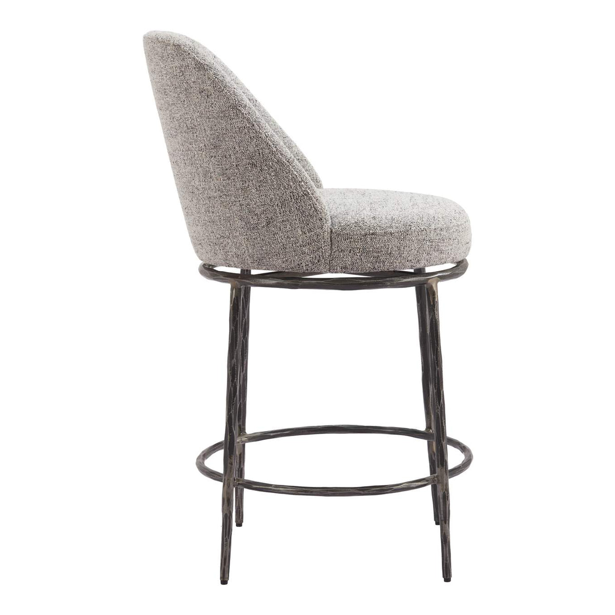 110274 Nordhavn Swivel Counter Stool Gray
